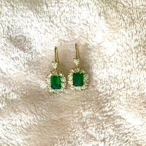 Vintage rhinestone hook earrings